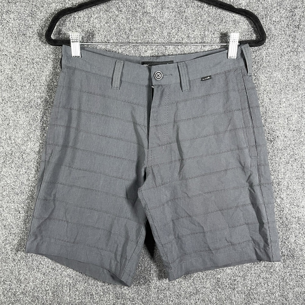 Travis Mathew Striped Stretch Golf Shorts Dark Gray Mens Size 30 / 9" Inseam
